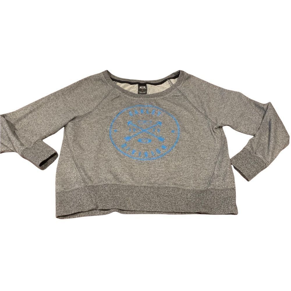 Oakley Women’s Grey Scoop Neck Logo Sweatshirt LG
